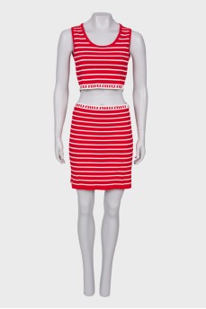 Red striped suit