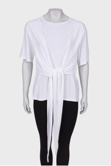 T-shirt with extended drawstrings