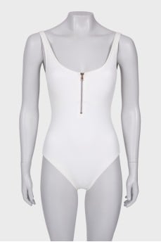 White swimsuit with tag