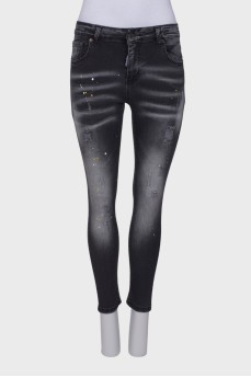 Paint stained jeans