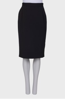 Straight skirt with stripes