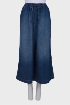Drawstring loose fit jeans