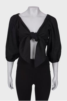 Tie linen top