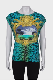 Printed straight fit T-shirt