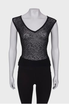 Black mesh tank top