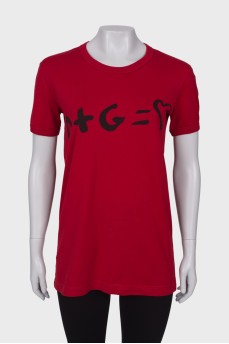 Red loose fit T-shirt