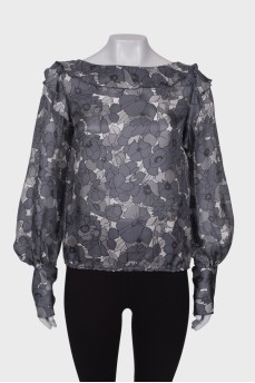 Sheer silk blouse