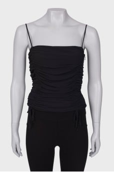 Black draped top