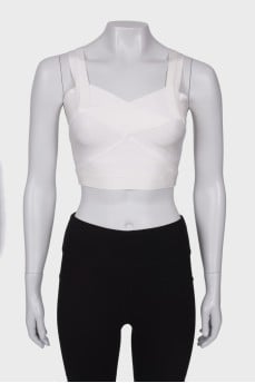 White top with raised seams