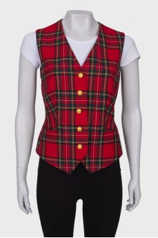 Wool and silk vest