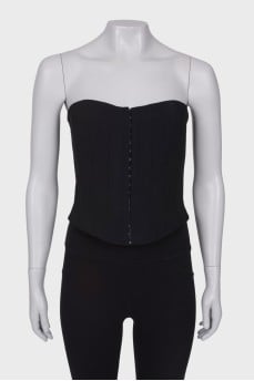 Black wool corset
