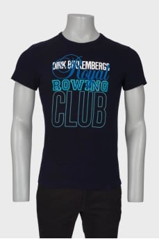 Men's dark blue T-shirt