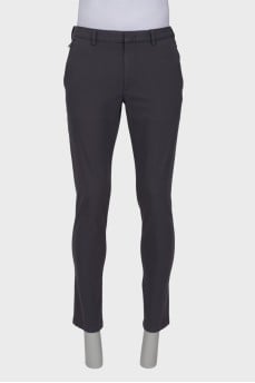 Gray men's trousers