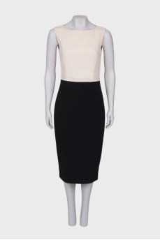 Two tone fitted dress