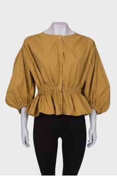 Yellow fitted blouse