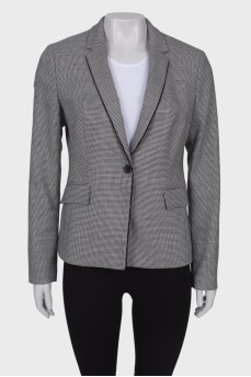Jacket in black and white print