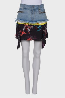 Combined mini skirt