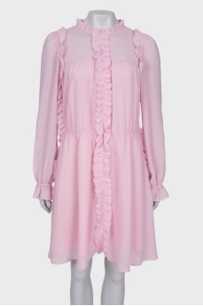 Pink dress with ruffles