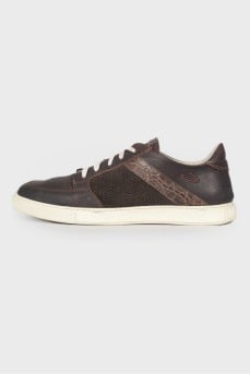Men's dark brown sneakers