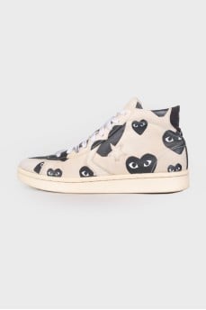 Printed textile sneakers