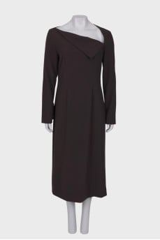 Brown shift dress