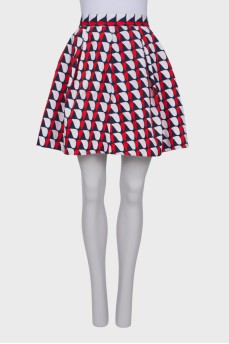 Printed A-line skirt