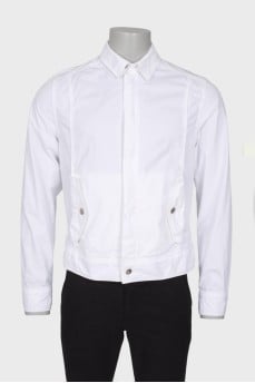 Men's white jacket with pockets