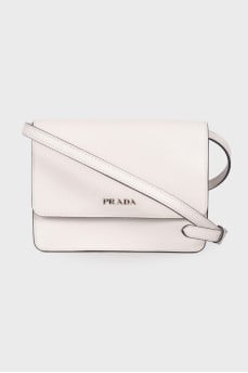 White embossed mini bag