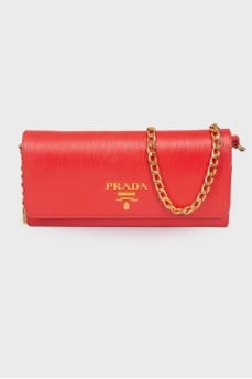 Saffiano Metal Oro Chain Wallet bag