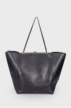 Leather shopping bag