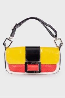 Embossed lacquer bag