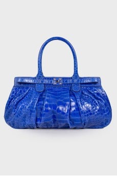 Blue embossed bag