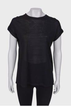 Semi-sheer loose-fit T-shirt