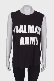 Long  tank top with slogan
