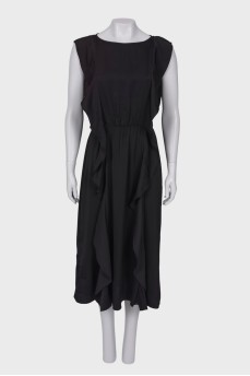 Black ruffle maxi dress 