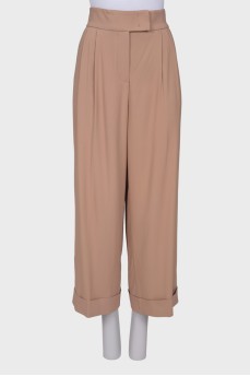 Beige palazzo trousers