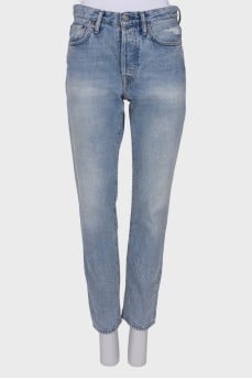 Light blue button down jeans