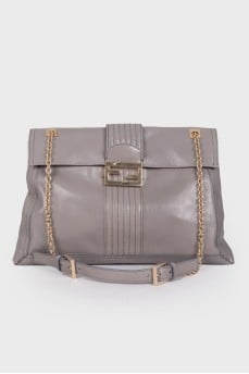 Graphite shoulder bag