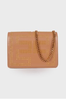 Bag with golden rhinestones