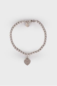 Silver bracelet with heart