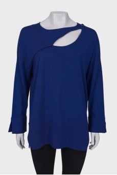 Long blue sweater