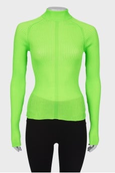 Bright green golf with a pattern