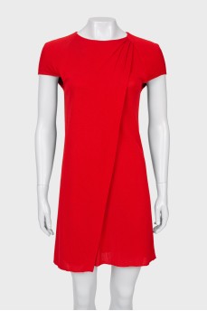 Red straight cut dress  