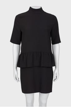 Black dress with frill