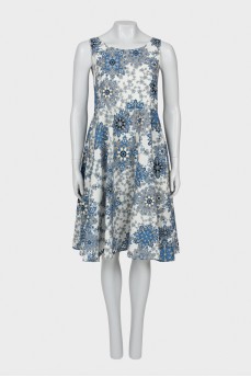 Print dress with pockets