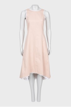 Ruffled hem dress with tag