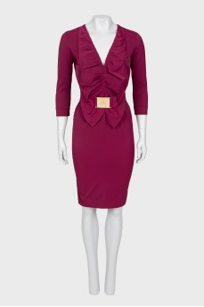 Purple dress with belt