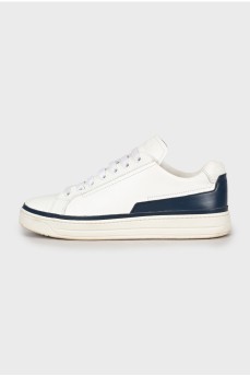Two tone leather sneakers