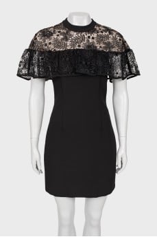 Black dress with lace top