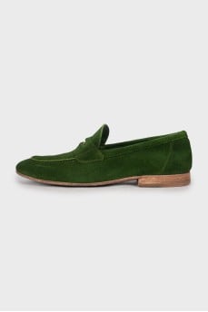 Men's green loafers